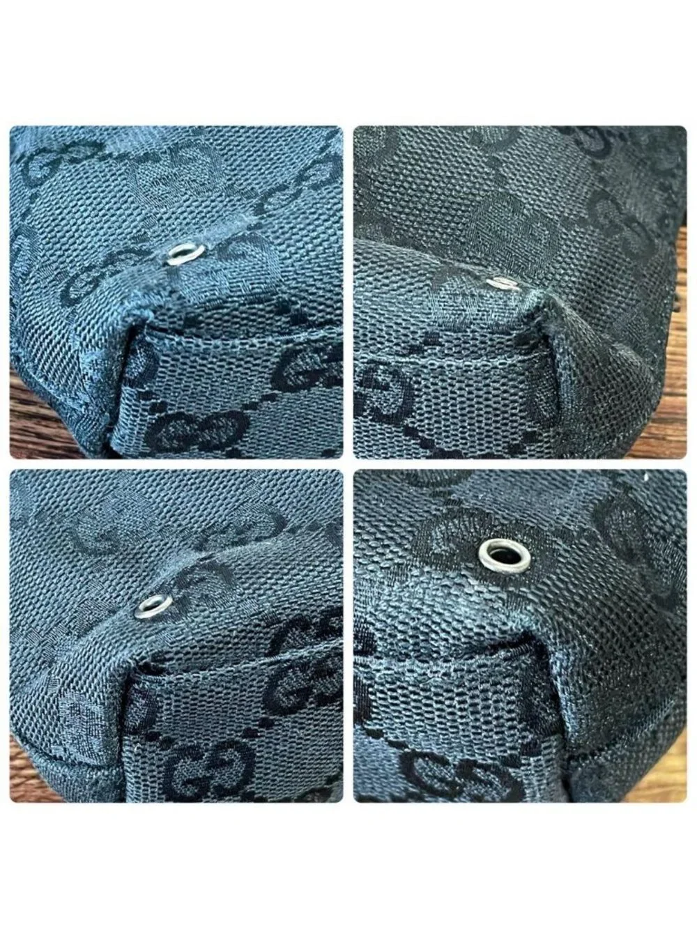 Gucci GG Canvas Leather Waist Bag Pouch Jackie